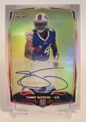 2014 Topps Chrome Rookie Variation Sammy Watkins Auto Refractor #138 RC 53/75