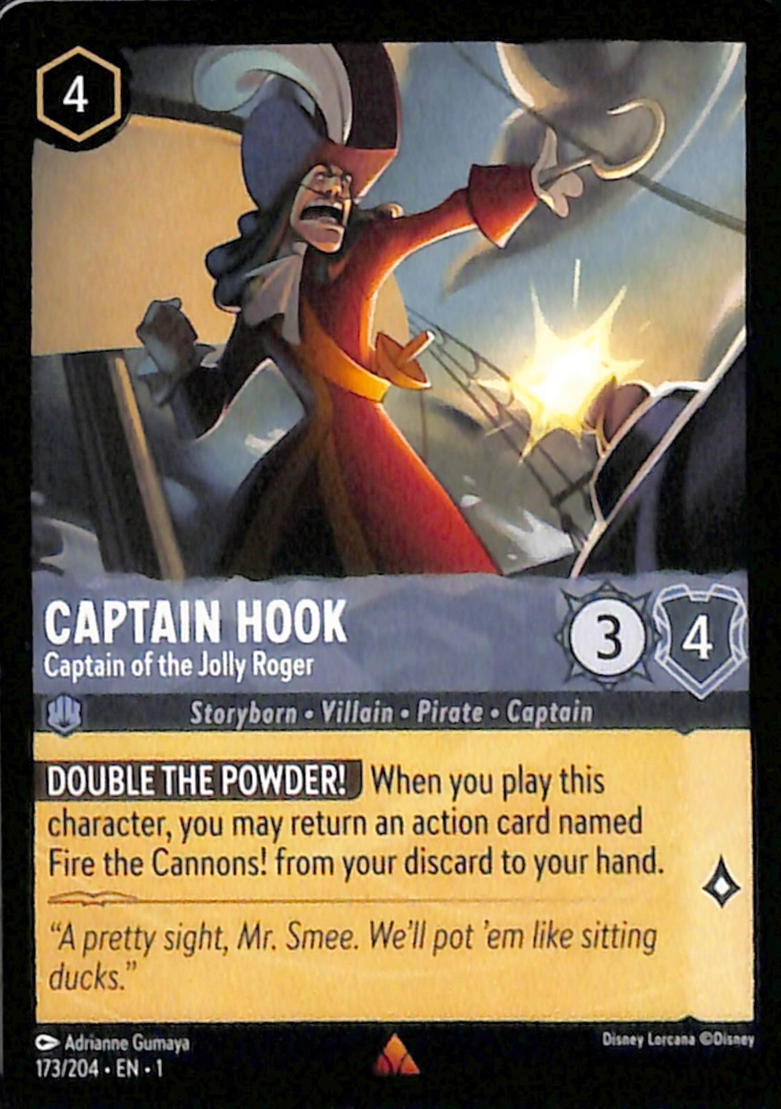 Captain Hook, Captain of the Jolly Roger - EN1 173 - NM