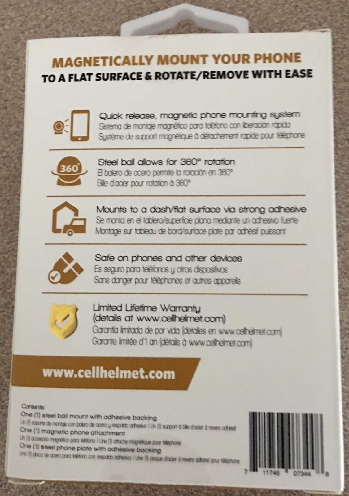 Cell Helmet Magnetic Mount for Phone