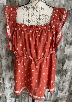 Old Navy Shirt Top Size Large L Beautifully Embroidered New Nwt