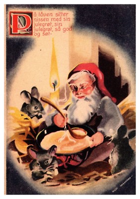Quaint Santa Elf Gnome Pixie Soup Friendly Mice Soup Caldron - B1