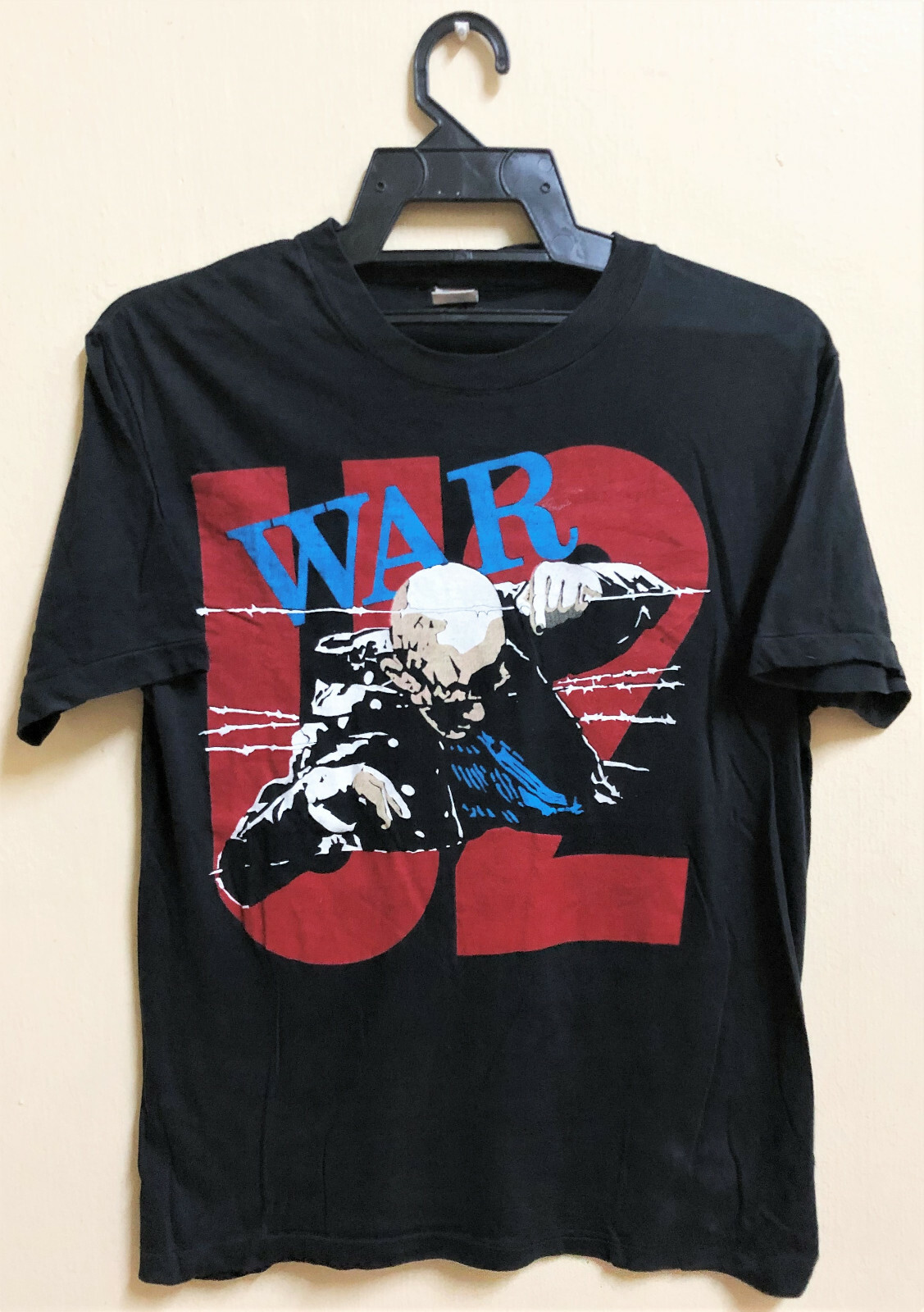 VINTAGE 80s 1983 U2 WAR ROCK NEW WAVE CONCERT TOUR PROMO T