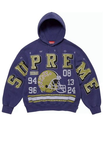 Supreme Champions Studded Hooded Sweatshirt XL Dark Royal | eBay