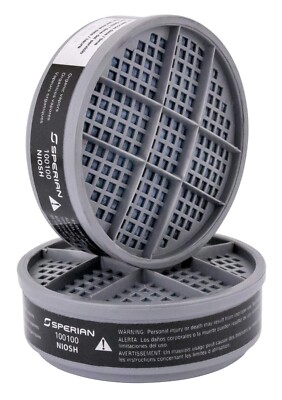 1- BOX OF 6 Sperian 100100 Organic Vapor Filter Replacement Respirator Cartridge