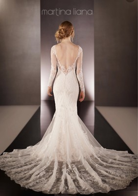 Martina liana Long Sleeve Lace wedding 