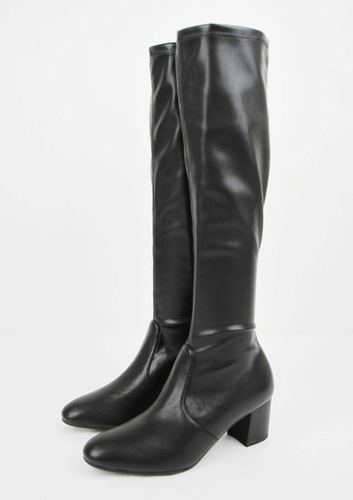 Pre-owned Stuart Weitzman $795  Frannie 60 Black Spp-s-nappa Leather Knee-high Boot