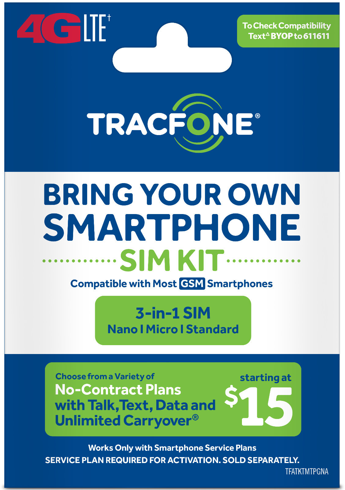 Купить Sim карты NEW Tracfone Bring Your Own Phone SIM Kit AT&T GSM