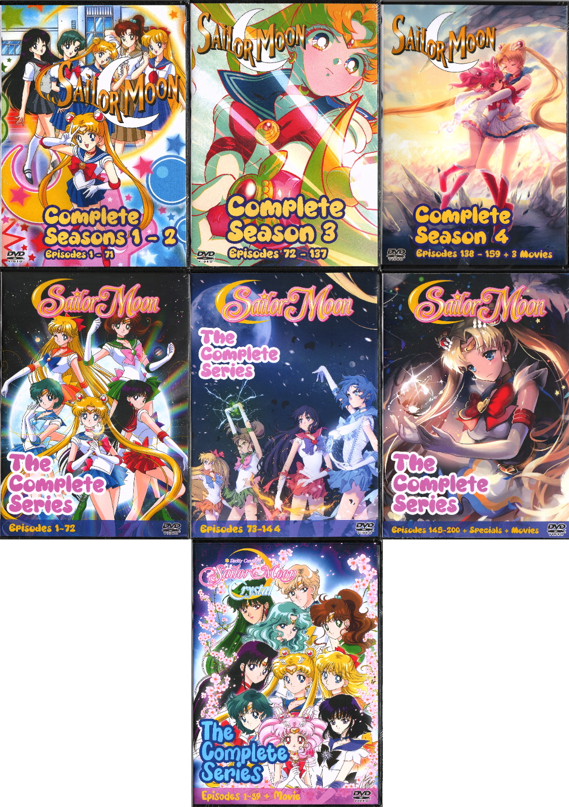 DVD ANIME Sailor Moon Crystal Season 1-2 Vol 1-39 End ENGLISH DUB