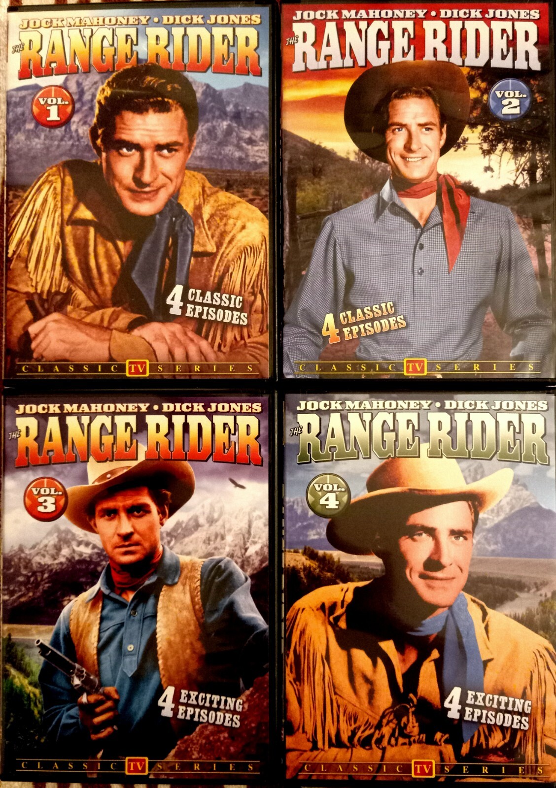 Jock Mahoney, Dick Jones, RANGE RIDER 1-4-VOL. DVDs (1952-53