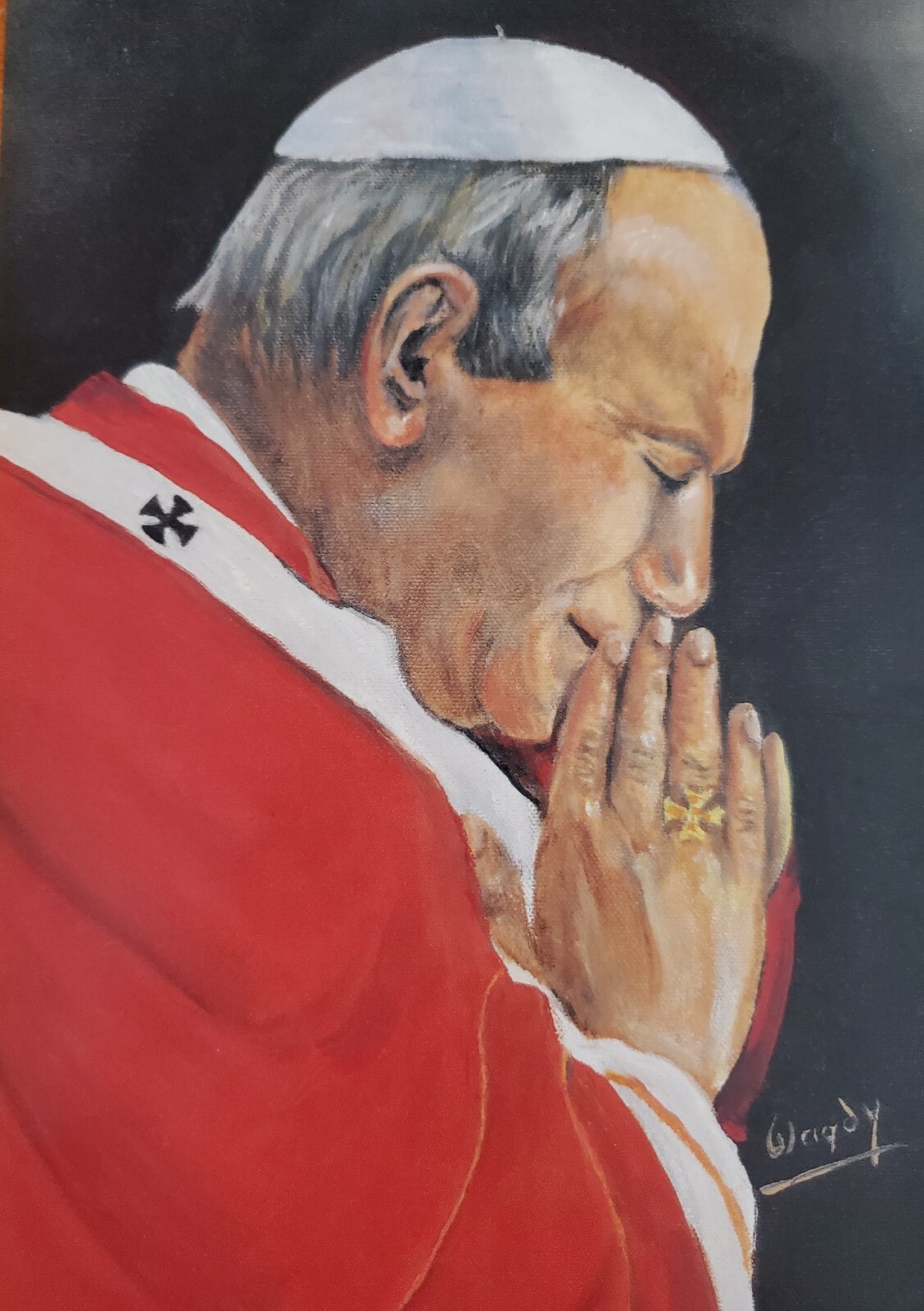 Pope St. John Paul II greeting card (Blank Inside)