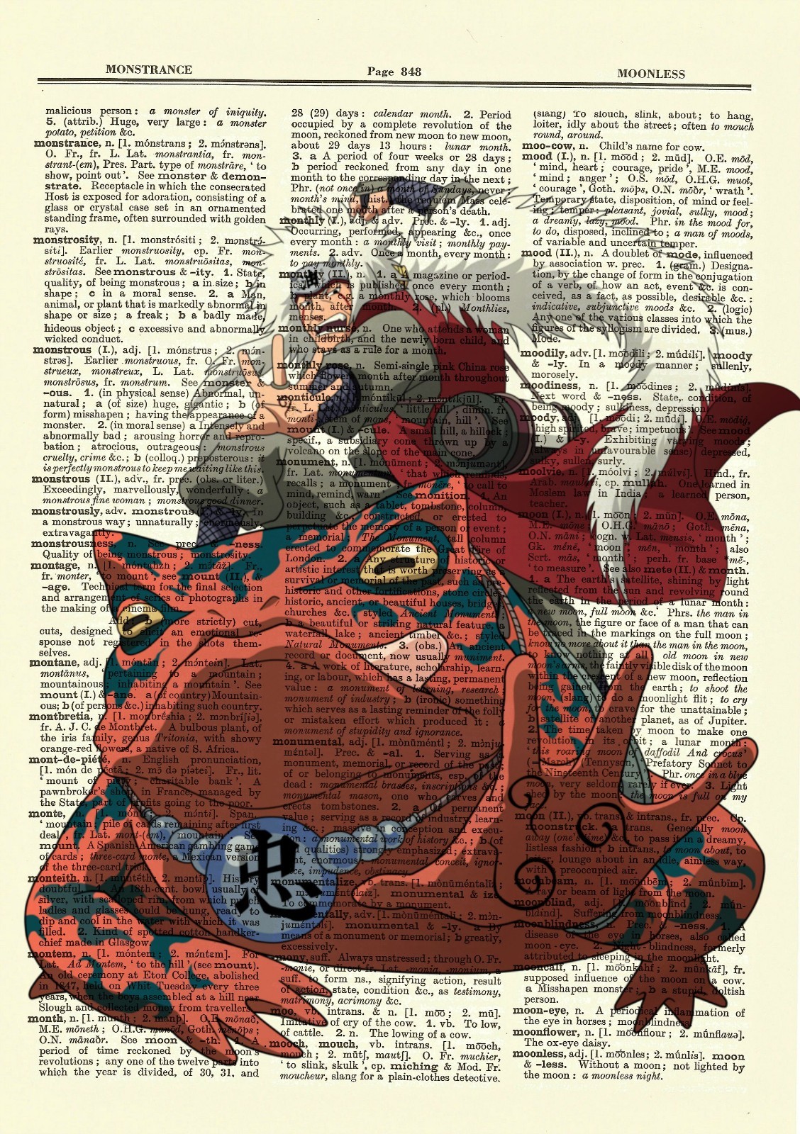 Jiraiya Naruto Sage Anime Dictionary Art Print Pos In Collectibles