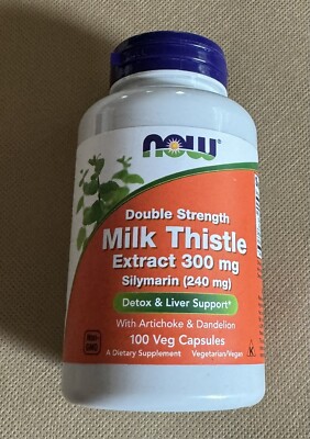 Milk Thistle Extract, Double Strength, 300 mg, 100 Veg Capsules, Best by 10/27