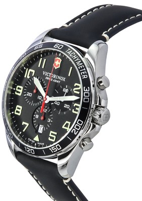 Pre-owned Victorinox Fieldforce Black Dial Quartz 100m Men's Watch 241852