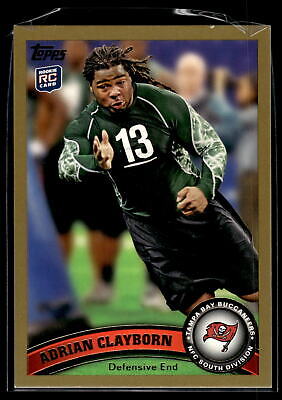 Adrian Clayborn 2011 Topps Gold Rookie Card 812/2011 #362. rookie card picture