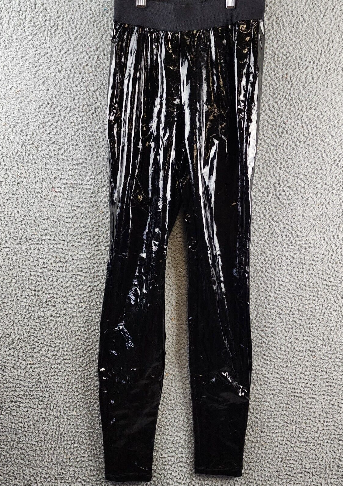 7 For All Mankind Liquid Leggings Women's S Black Elastic Banded Waist Pull On - Picture 2 of 18