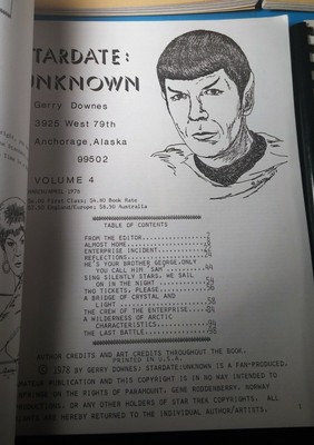 Stardate Unknown Star Trek Fanzine  Issue   #1 - #5