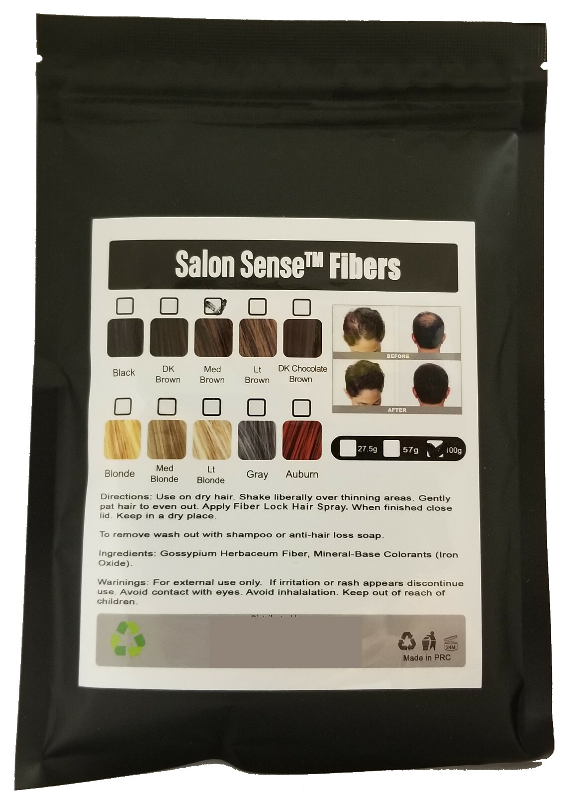 100g Keratin Hair Fibers Thinning Hair Loss Concealer 100g Refill Top Quality 