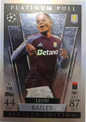 Match Attax Champions League 24/25 Black/Chrome/Platinum/ Blue Diamond BD LE 1-4