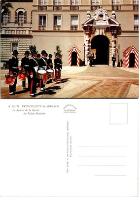 France French Riviera Monaco Prince's Palace Guard Replacement Vintage Postcard
