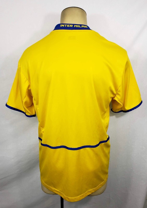 Vtg 2002-03 Nike Inter Milan yellow soccer football 3rd