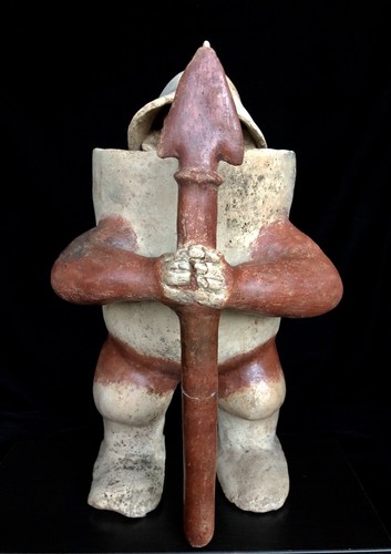 Pre-Columbian Jalisco Large Warrior Figure (Rare Size)Great Provenance W/COA