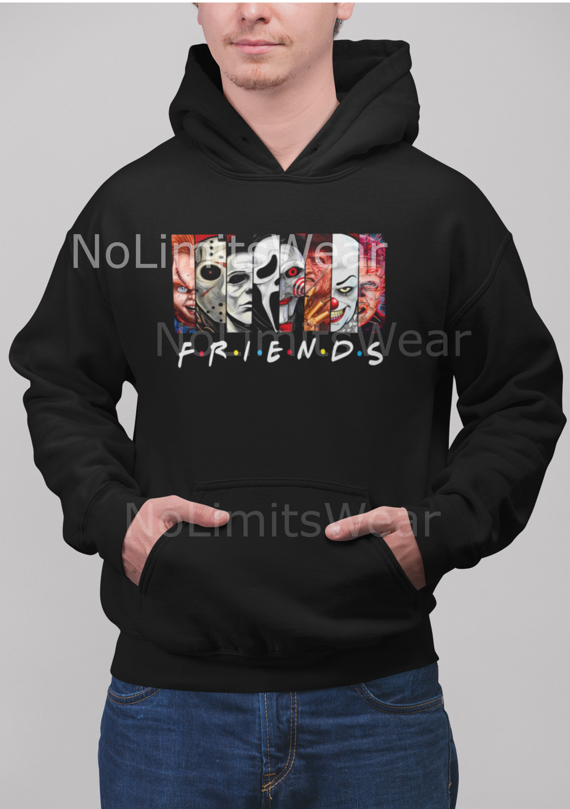 Halloween Horror Movie Killers Characters Scary Friends Men's/Unisex Kids  Hoodie | eBay