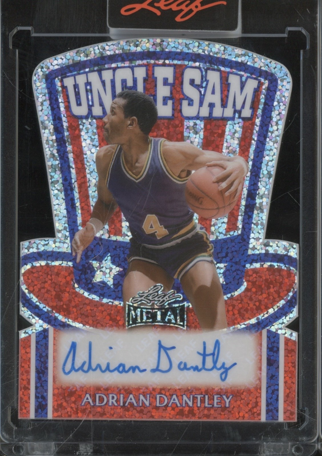 2025 Leaf Metal Uncle Sam Sparkle Adrian Dantley Auto Autograph 1/1