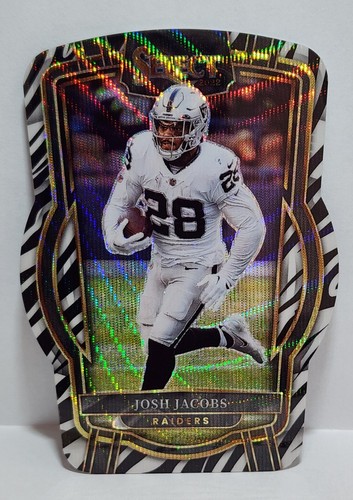 2022 Josh Jacobs Panini Select Club Level Zebra Prizm Die