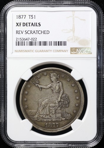 leekun　a④ 1877-S Former NGC Trade Dollar Uncirculated UNC Coin
