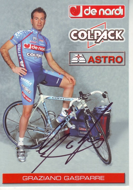 Cyclisme Carte Cycliste Graziano Gasparre  Ã©Quipe De Nardi Colpack  SignÃ©E