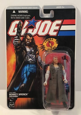 GI Joe DTC Dreadnok Monkey Wrench Action Figure Carded 2005 Cobra 3.75 O-ring