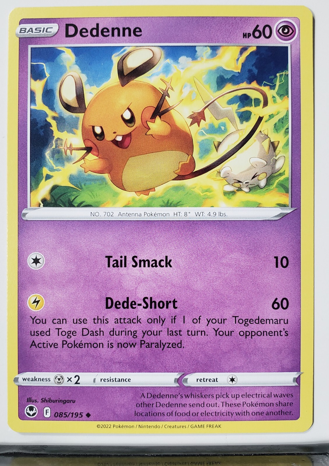 Dedenne 085/195 - NM / M - Silver Tempest Pokemon Card - $2