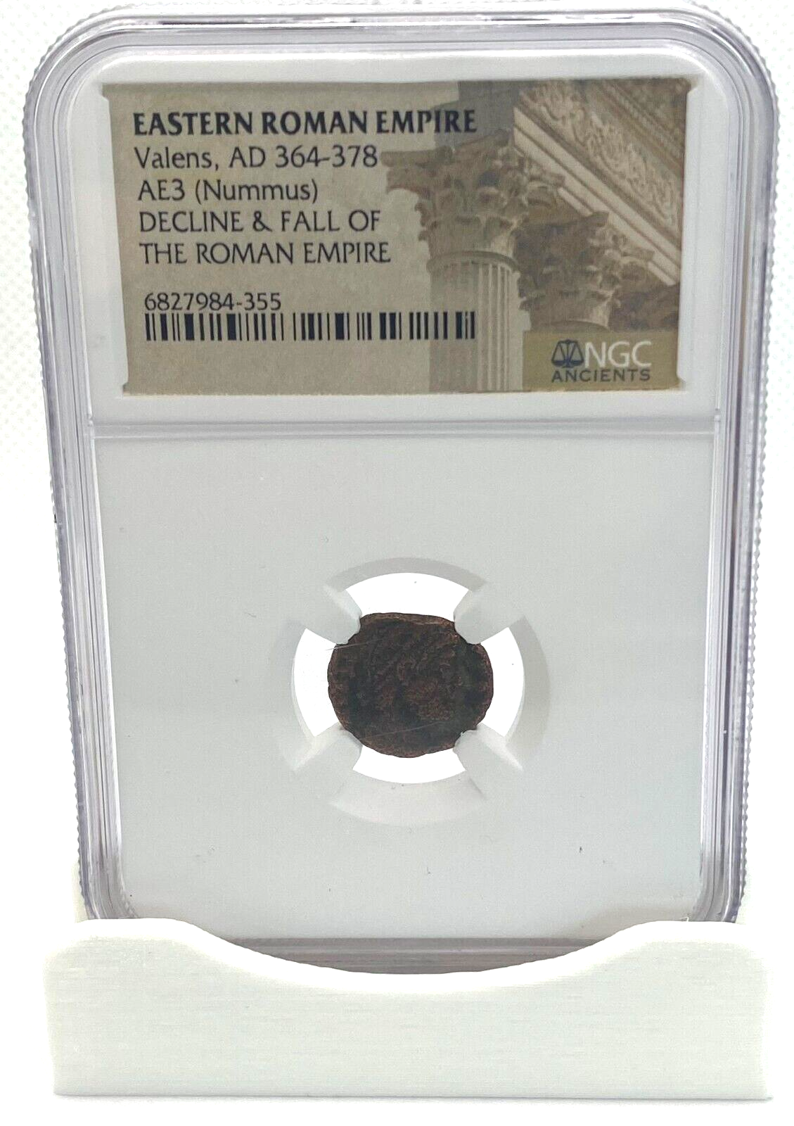 ローマ帝国 ValensAD 364年-378年Æ ヌムス　NGC認定　022 Eastern Roman Empire AD 364-378 AE3 Nummus Ancient Coin for