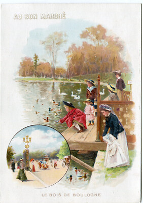 Oblaten scrap die cut chromo Litho Karte  ''Zeitepochen  - Mode - Paris'' 16,2 cm