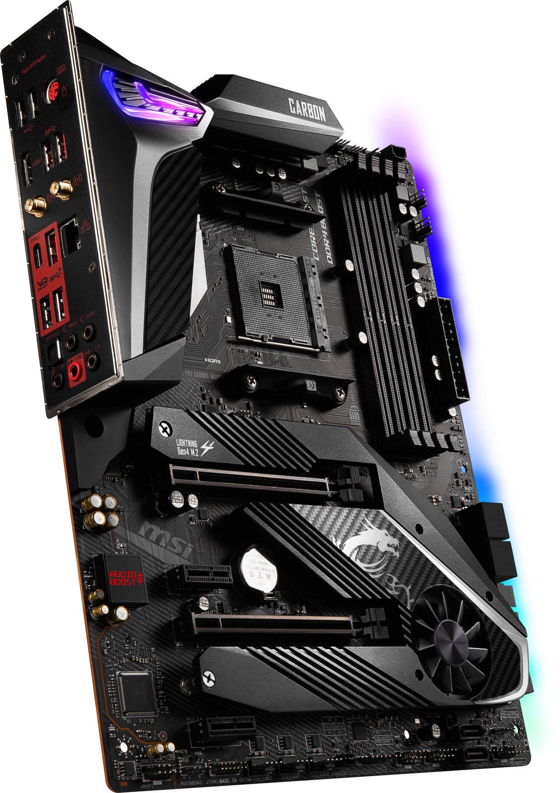 MSI MPG X570 GAMING PRO CARBON WIFI AM4 AMD X570 USB3.2 Gen2 ATX