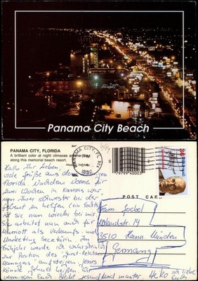 Panama City Panama City Beach Night View, Stadt-Panorama bei Nacht 1990
