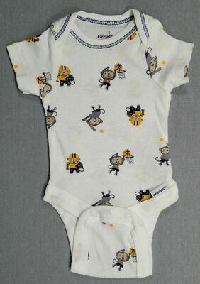 Baby Boy Nwot Gerber Preemie Sports Monkey Bodysuit