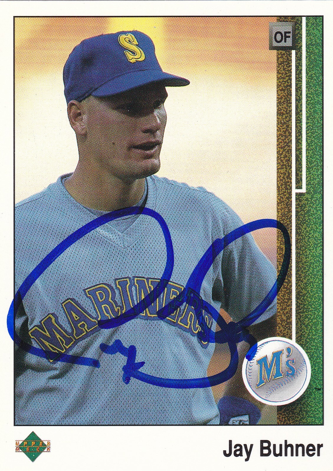 JAY BUHNER SEATTLE MARINERS SIGNED UPPER DECK BASEBALL CARD