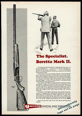 1971 BERETTA Mark II Single Barrel Trap Shotgun PRINT AD w/original price