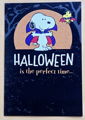 Peanuts ''Snoopy'' Halloween Greeting Card (+ Envelope 4x6''). NEW!!!