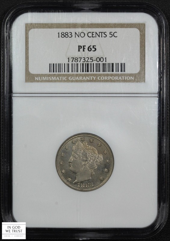 1883 No Cents Proof Liberty V Nickel 5C NGC PF