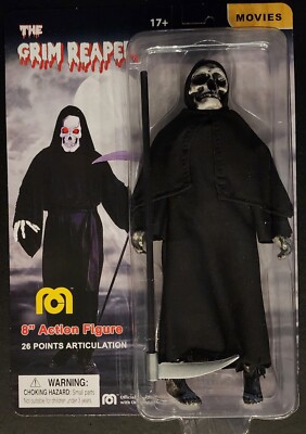 GRIM REAPER BLACK MEGO 8'' MOC ACTION FIGURE TV 2021 RETRO MOVIE HORROR MONSTER