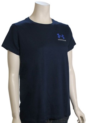 

Женская футболка Under Armour Freedom Banner — Academy/Royal — новинка, Синий