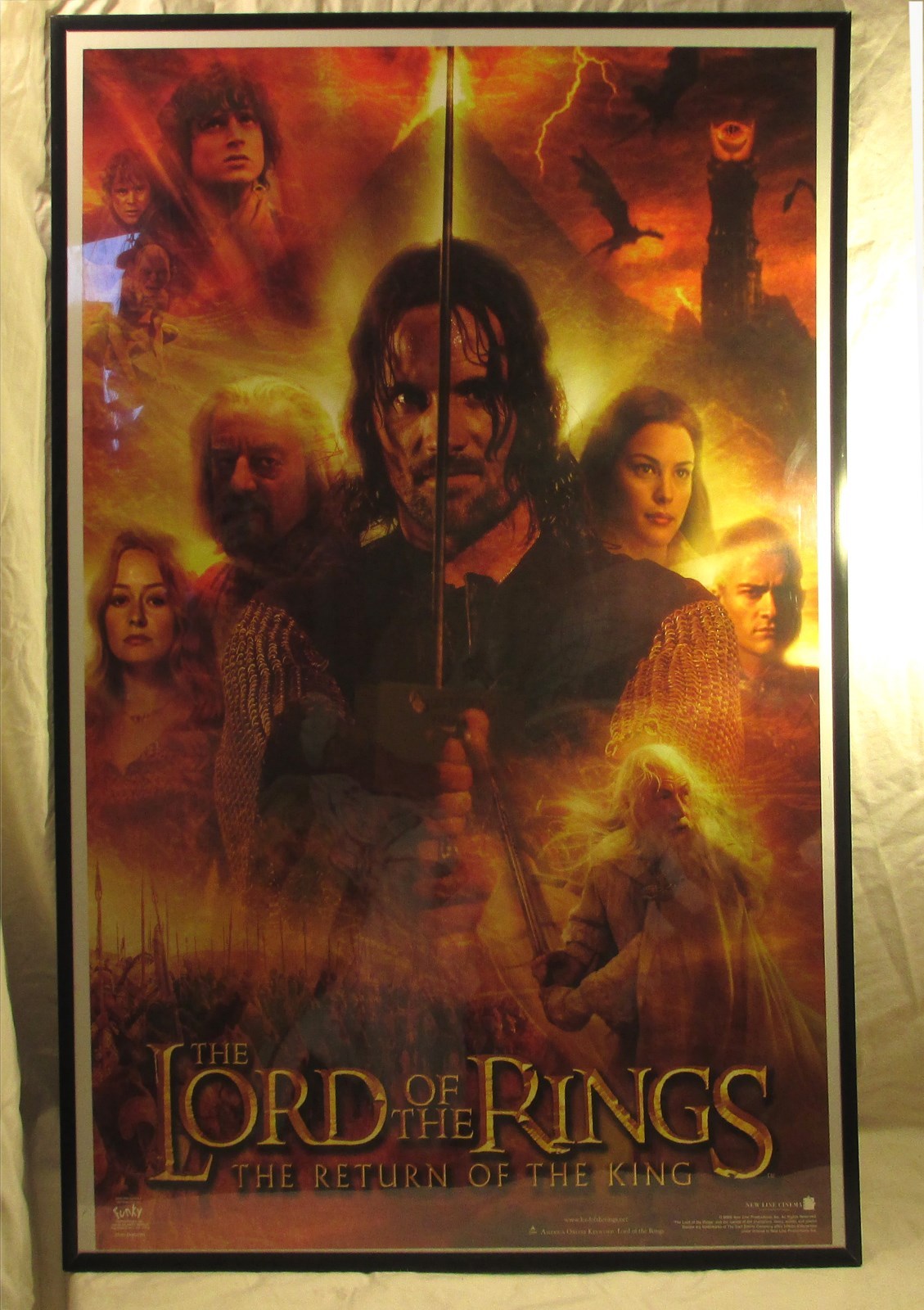Lord of The Rings Return of The King Movie Poster Aragorn Framed 36x24