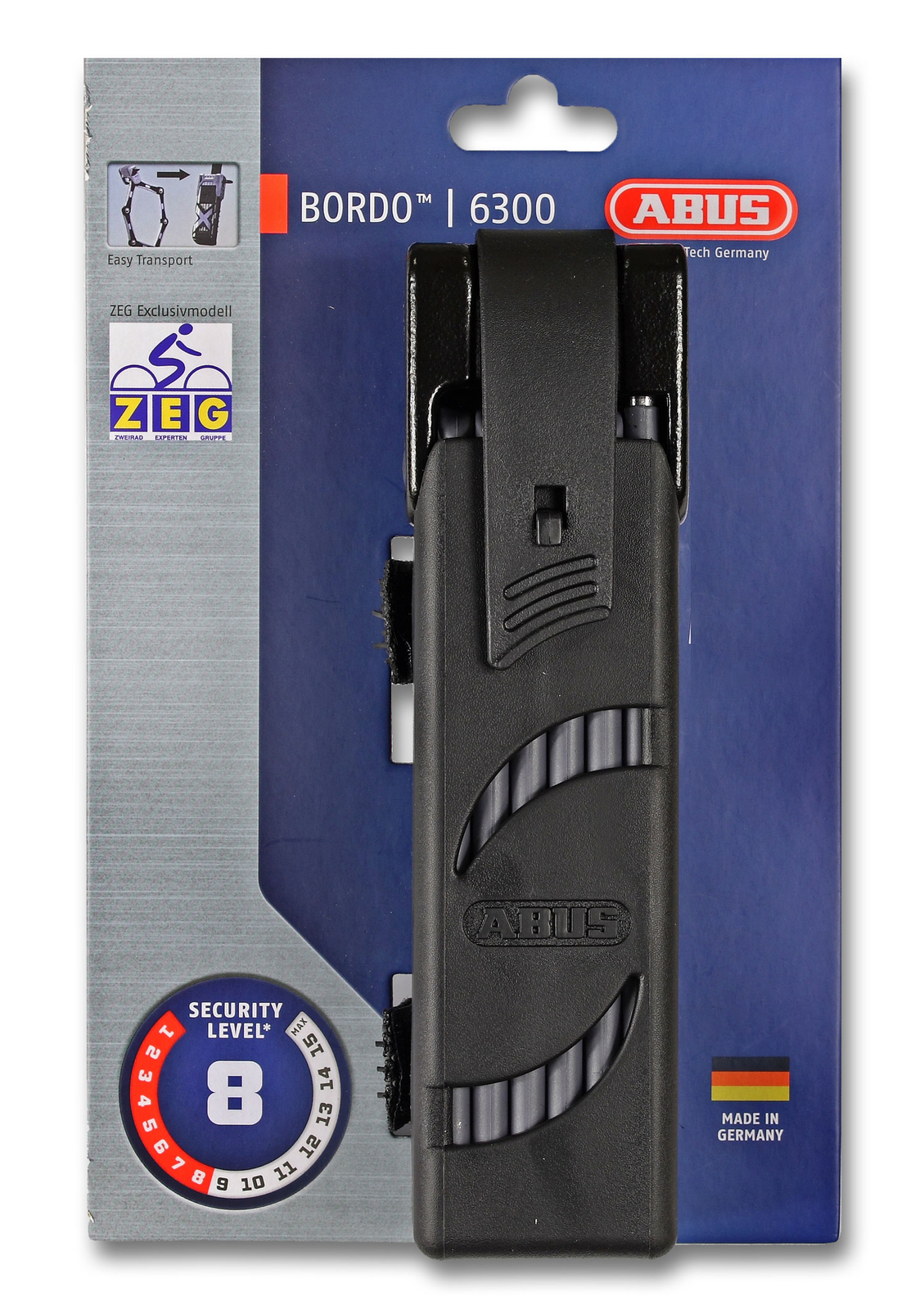 ABUS 6300/90 Bordo Fahrradschloss Faltschloss Panzer SIcherheits Level 8 *NEU*