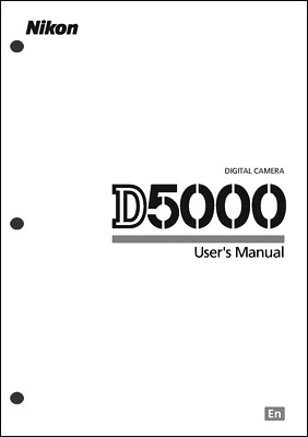 Nikon D5000 User's Manual Guide Instruction Operator Manual