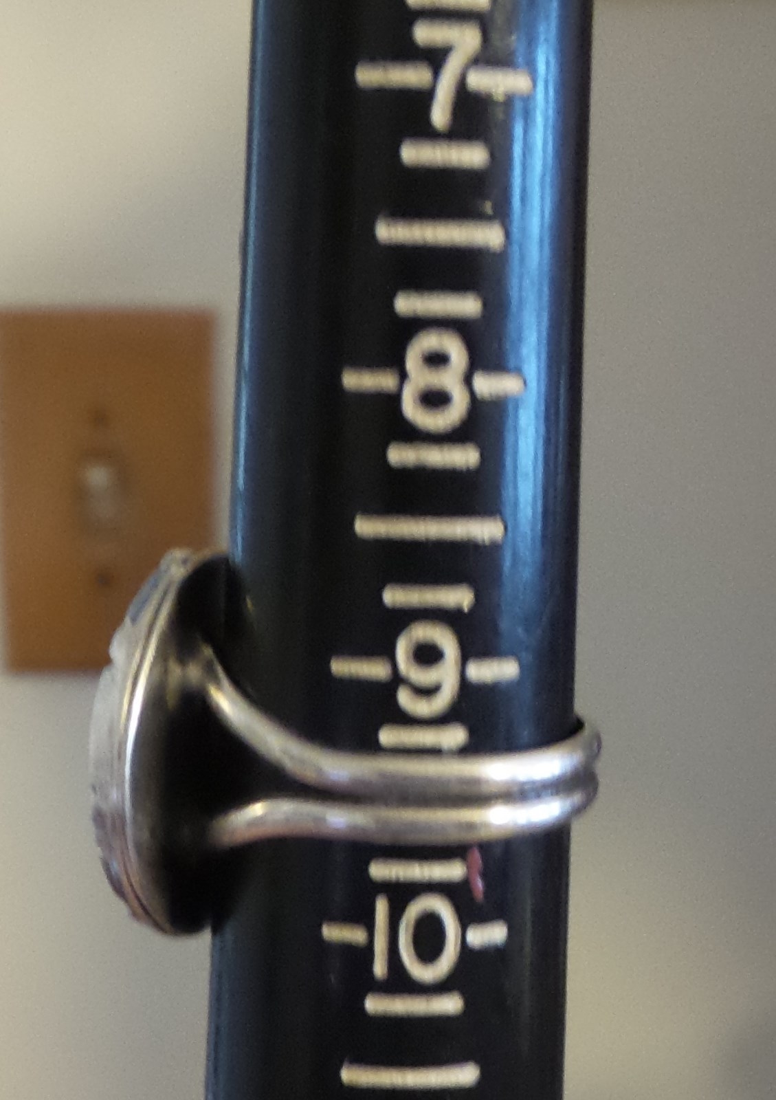 VINTAGE STERLING SILVER TURQUOISE RING SIZE 9.5