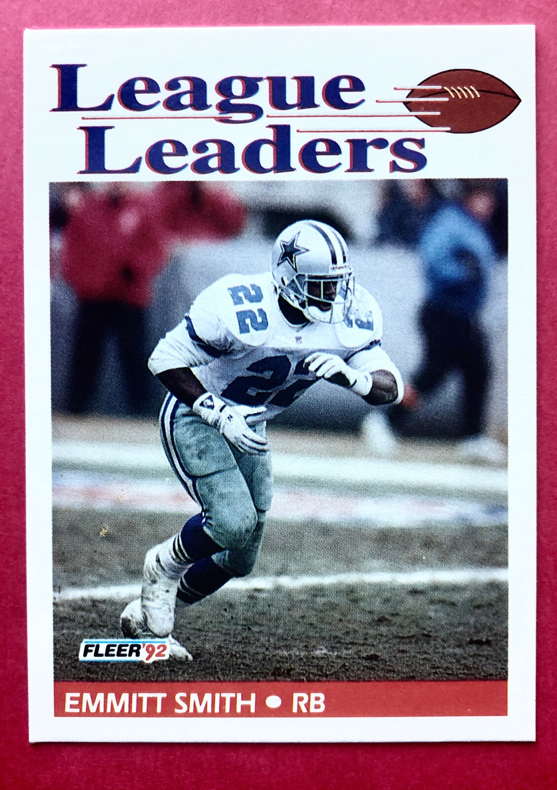 1992 Fleer Emmitt Smith 'League Leaders' #453 Football Card 1992 Fleer Emmitt Smith 'League Leaders' #453 Football Card