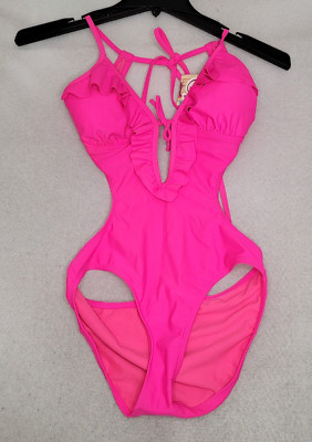 OP Ocean Pacific One Piece Bathing Swimsuit Womens Medium M Pink Outdoors NWT