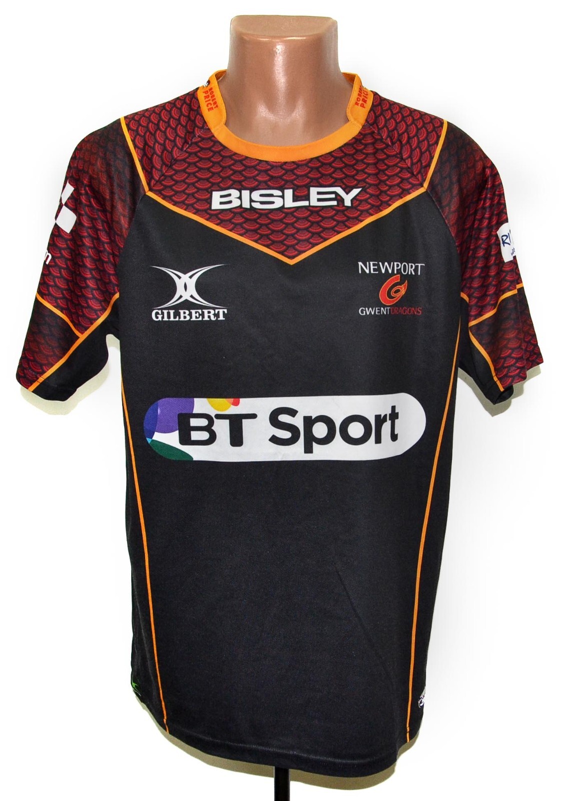 GILBERT Newport Gwent Dragons ラグビーシャツ M NEWPORT GWENT